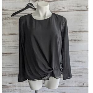 41 Hawthorn Stitch Fix Black Twist Front Blouse sz Small